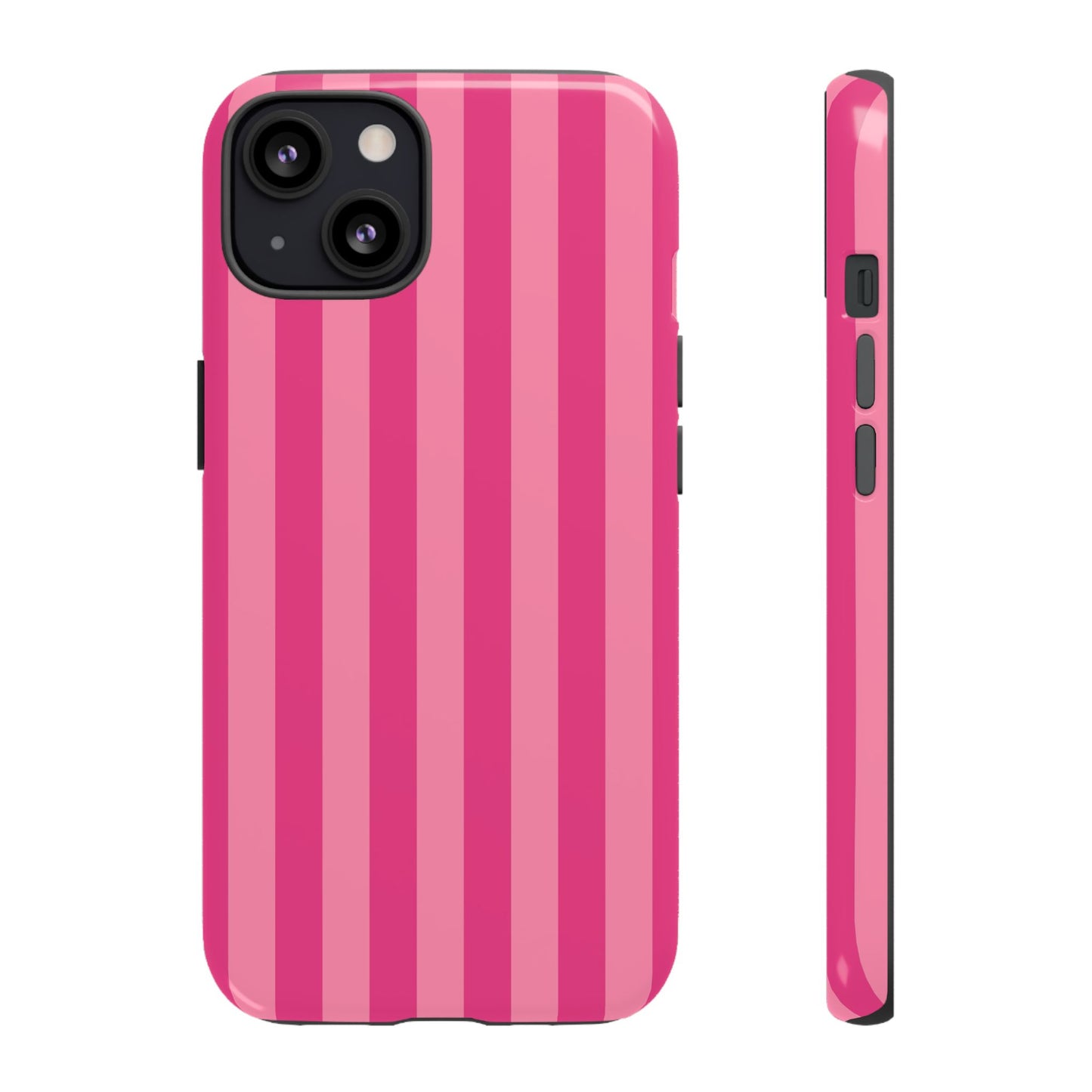 Pink Candy Stripe Tough Phone Case