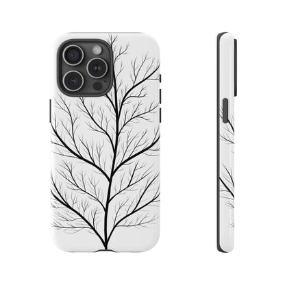 Black Branch Tree Tough Phone Case