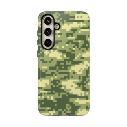 Olive Pixel Camo Tough Phone Case