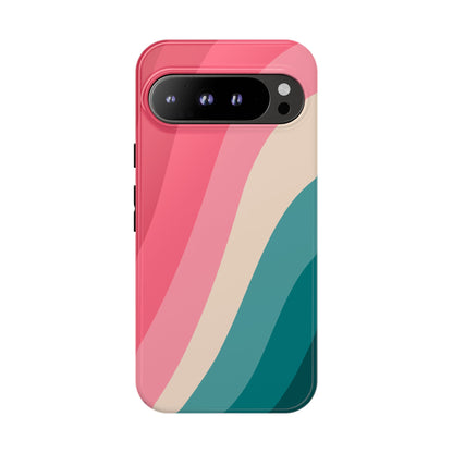Blush Teal Wave Tough Phone Case