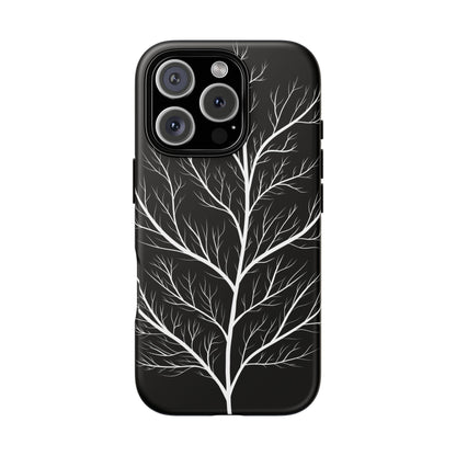 White Tree Silhouette Tough Phone Case