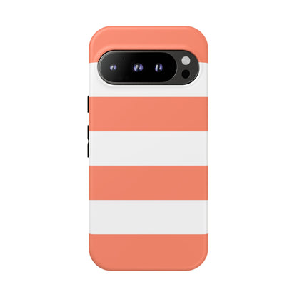 Coral Cabana Stripe Tough Phone Case