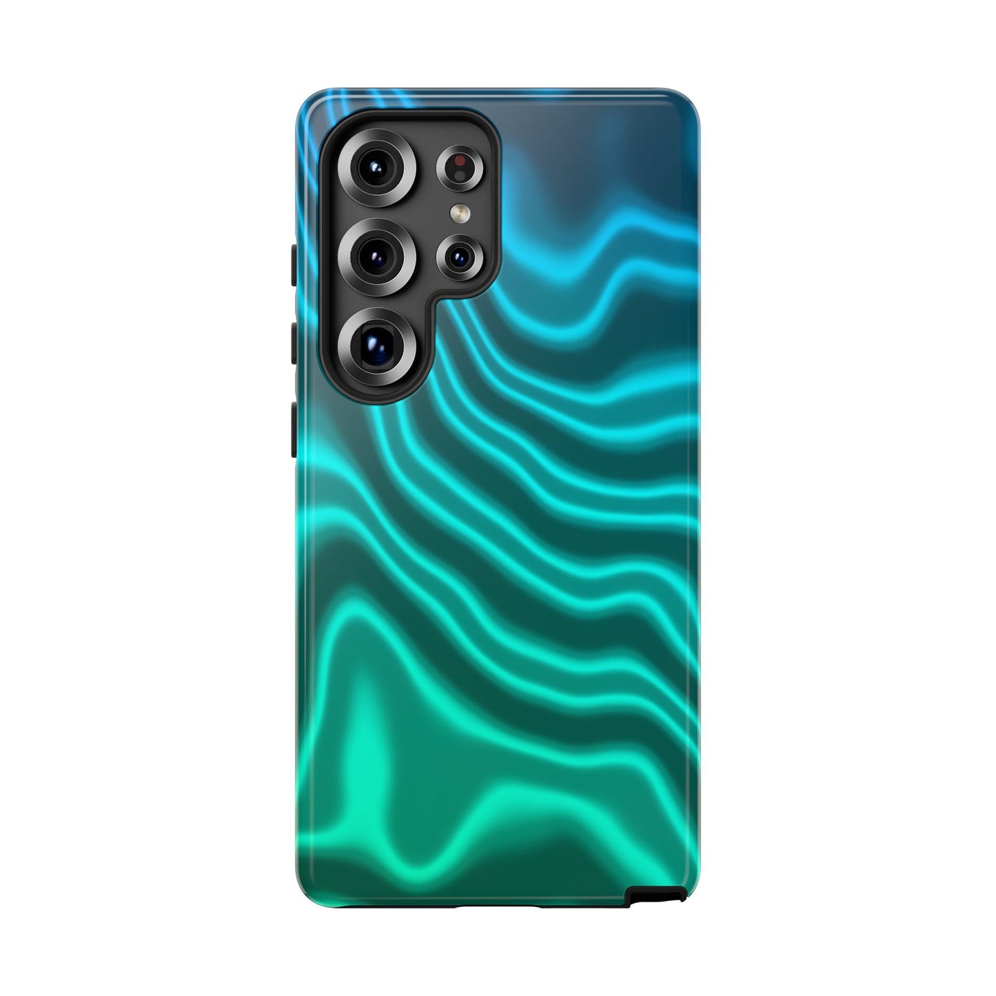 Teal Glow Wave Tough Phone Case