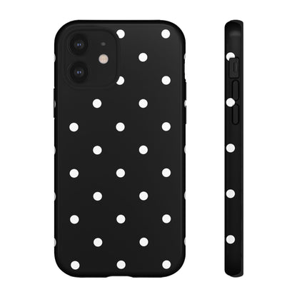 Black Polka Dot Tough Phone Case