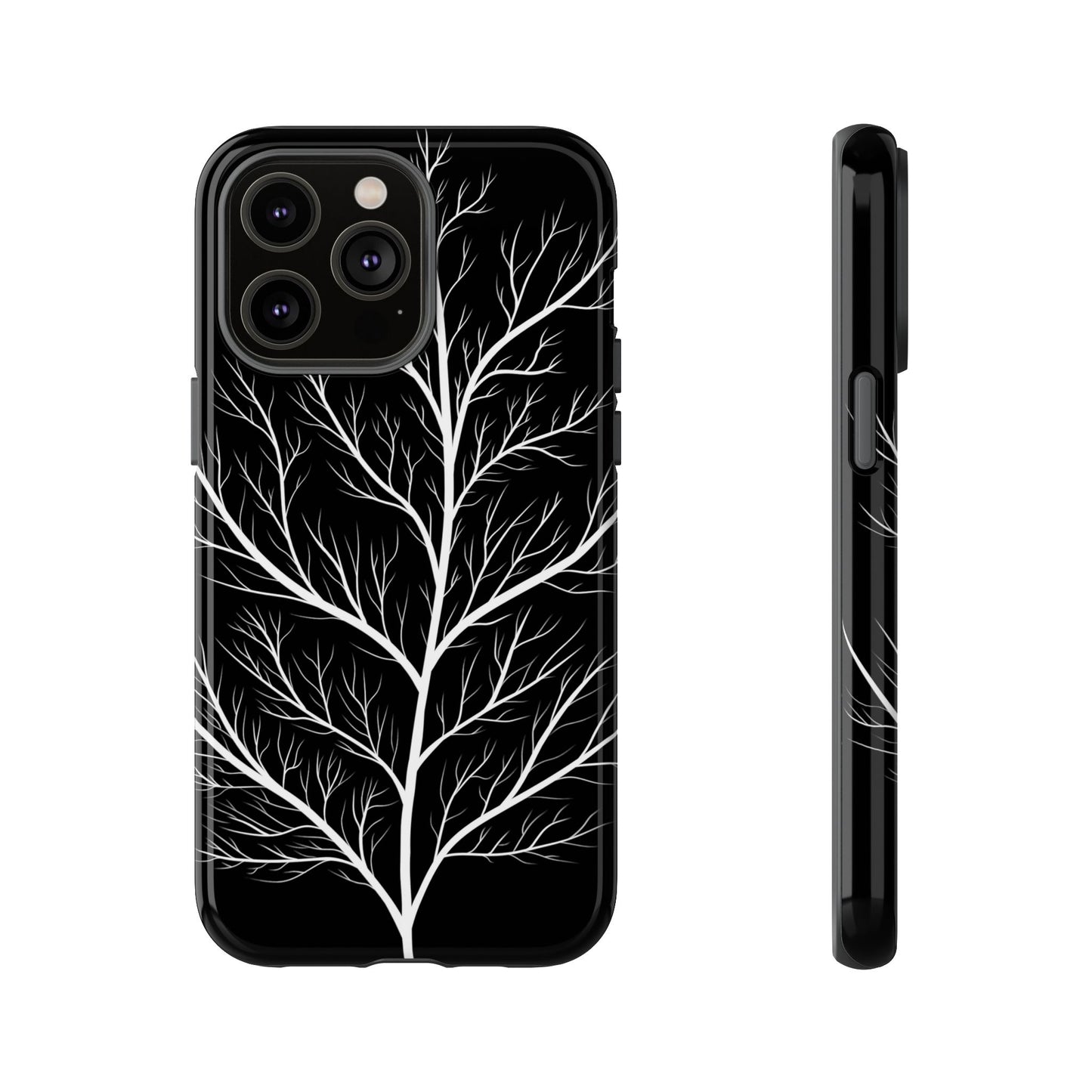 White Tree Silhouette Tough Phone Case