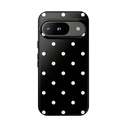 Black Polka Dot Tough Phone Case