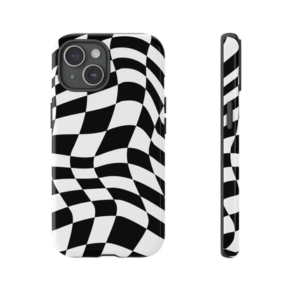 Warped Checker Tough Phone Case