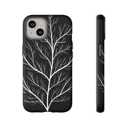 White Tree Silhouette Tough Phone Case