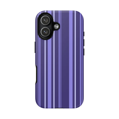 Berry Violet Stripe Tough Phone Case
