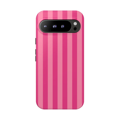 Pink Candy Stripe Tough Phone Case
