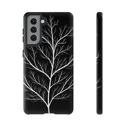 White Tree Silhouette Tough Phone Case