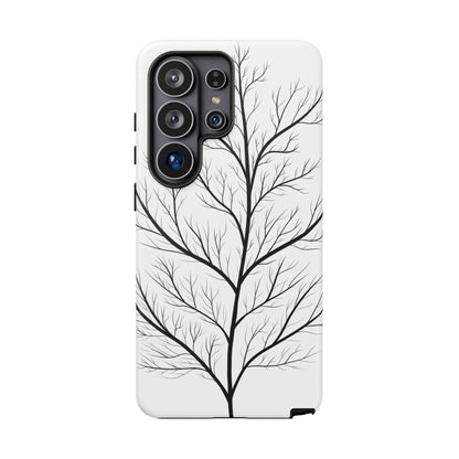 Black Branch Tree Tough Phone Case