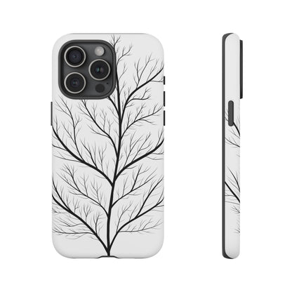 Black Branch Tree Tough Phone Case
