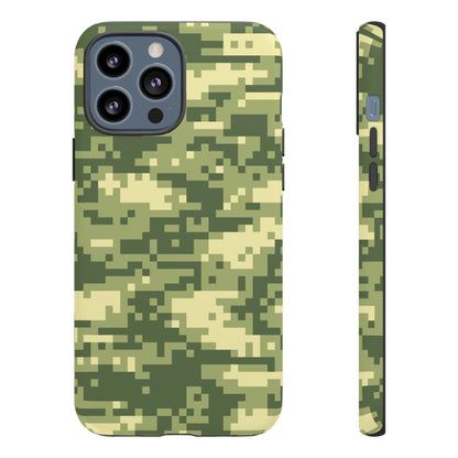 Olive Pixel Camo Tough Phone Case