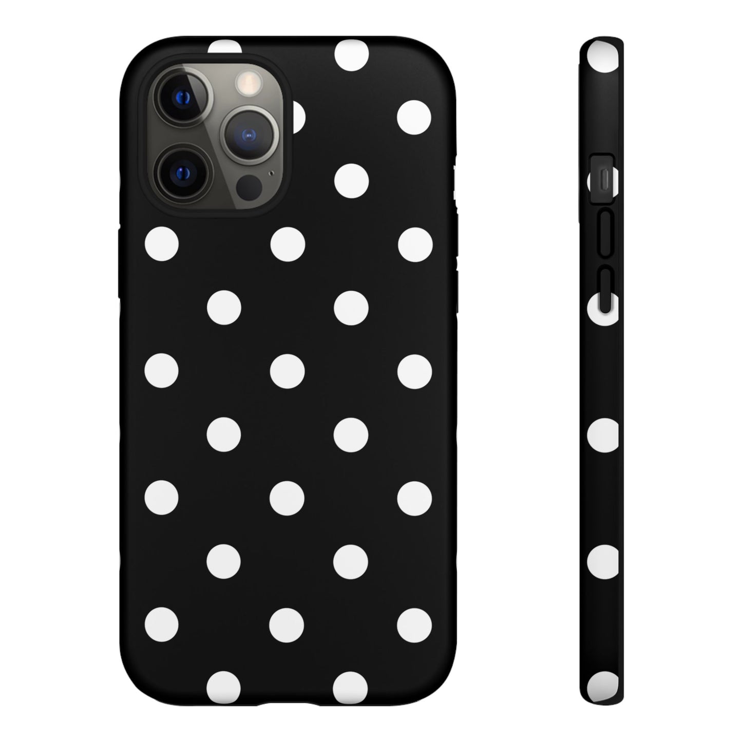 Black Polka Dot Tough Phone Case