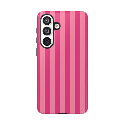 Pink Candy Stripe Tough Phone Case