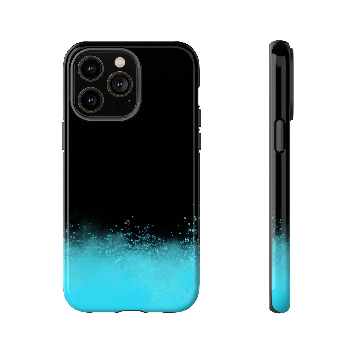 Black Aqua Splash Tough Phone Case