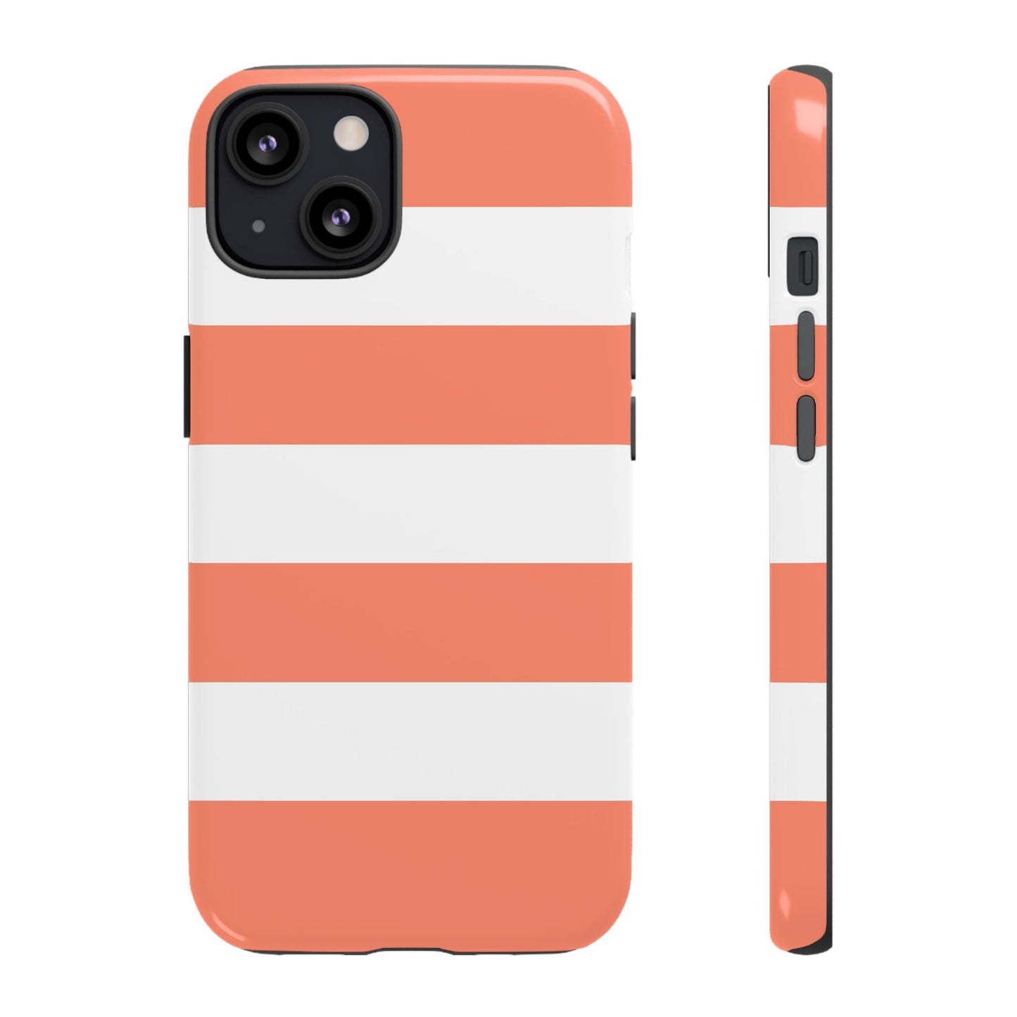 Coral Cabana Stripe Tough Phone Case