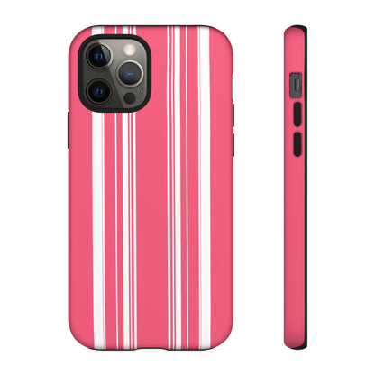 Pink Prep Stripe Tough Phone Case