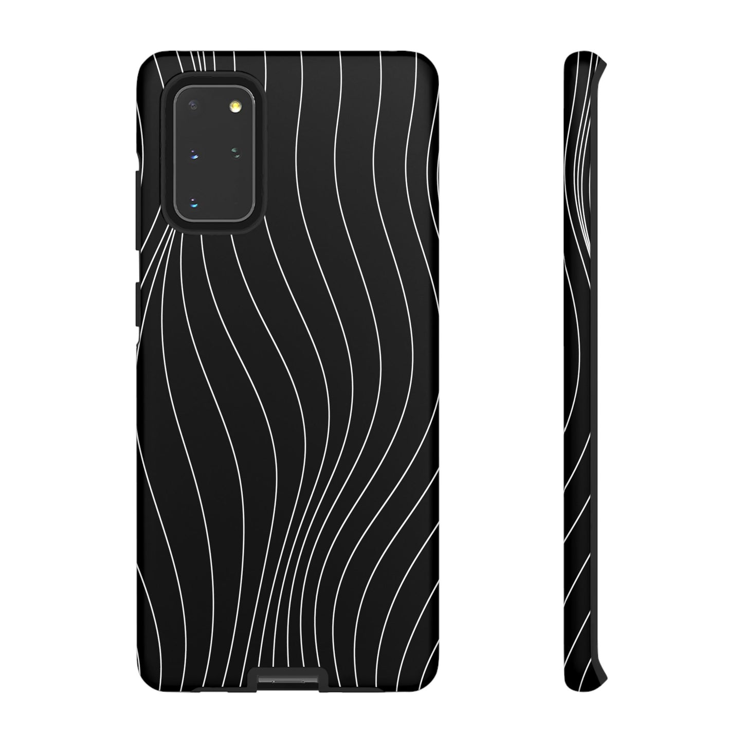 Black Wave Line Tough Phone Case