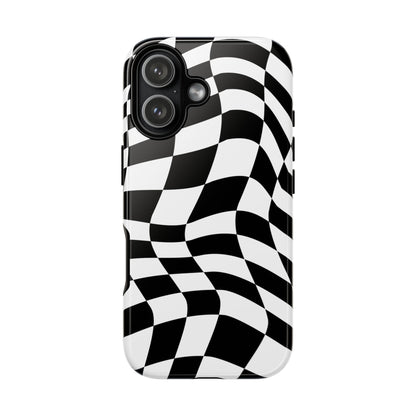 Warped Checker Tough Phone Case
