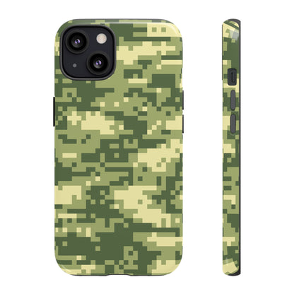 Olive Pixel Camo Tough Phone Case