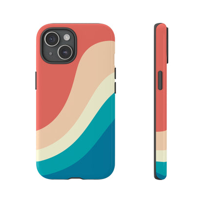 Retro Sunset Wave Tough Phone Case
