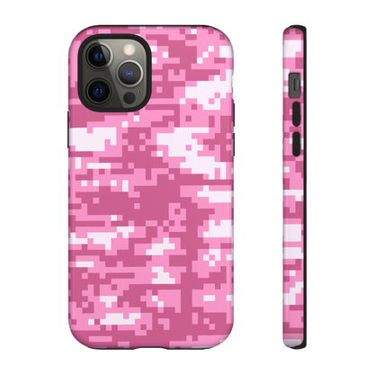 Pink pixel Camo Design Tough Phone Case
