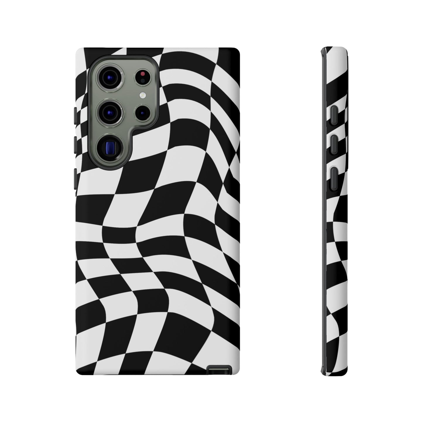 Warped Checker Tough Phone Case