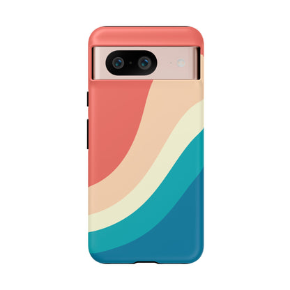 Retro Sunset Wave Tough Phone Case