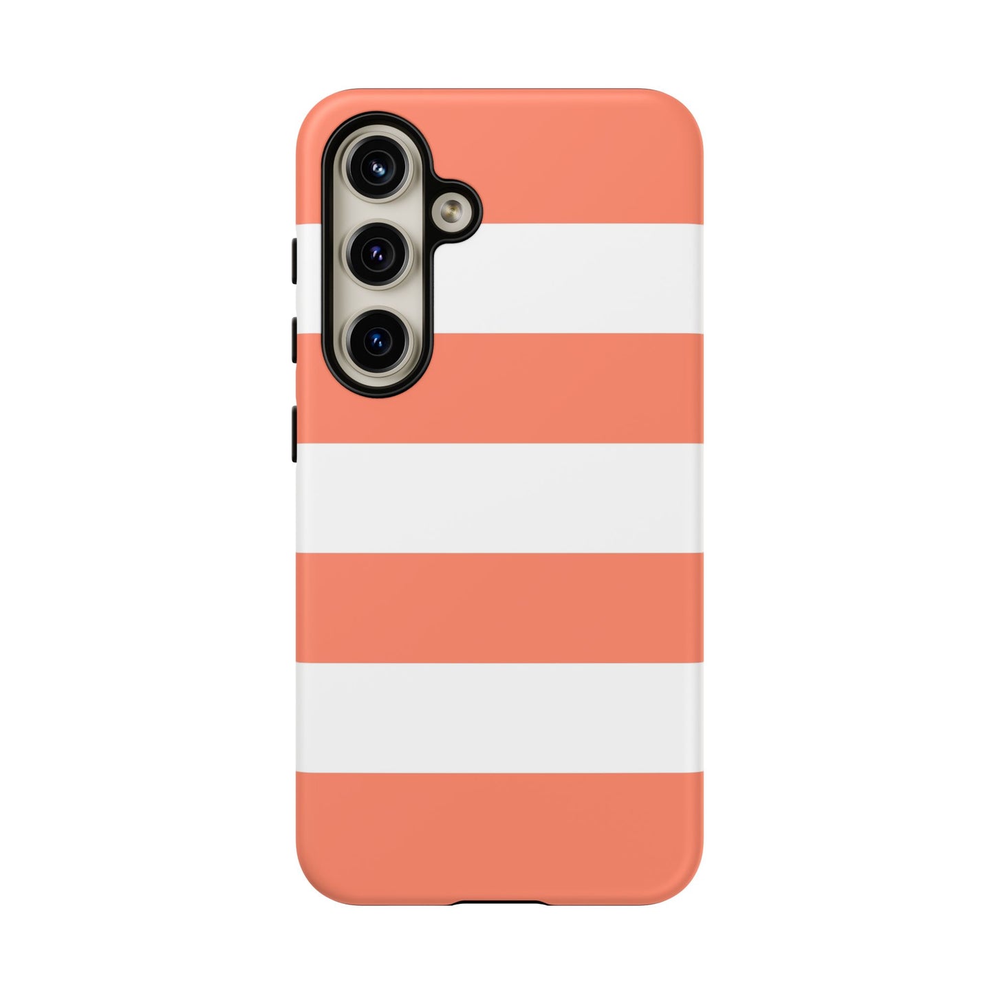 Coral Cabana Stripe Tough Phone Case