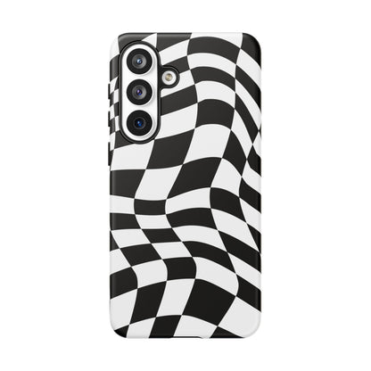 Warped Checker Tough Phone Case