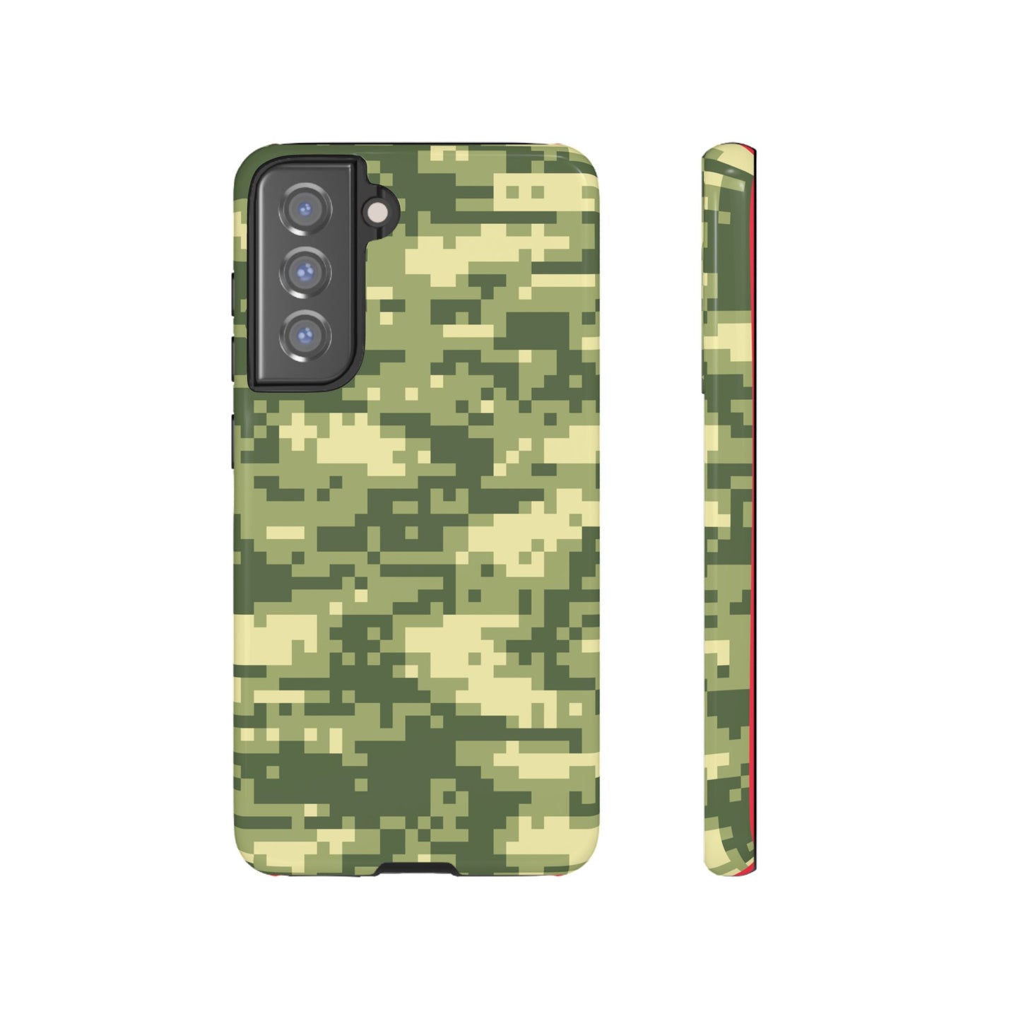 Olive Pixel Camo Tough Phone Case