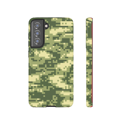 Olive Pixel Camo Tough Phone Case