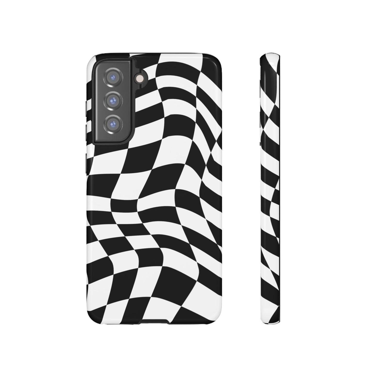 Warped Checker Tough Phone Case