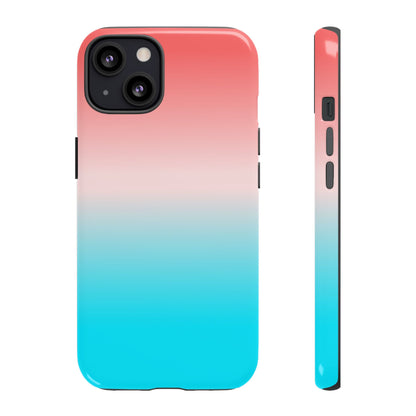 Pink Aqua Gradient Tough Phone Case
