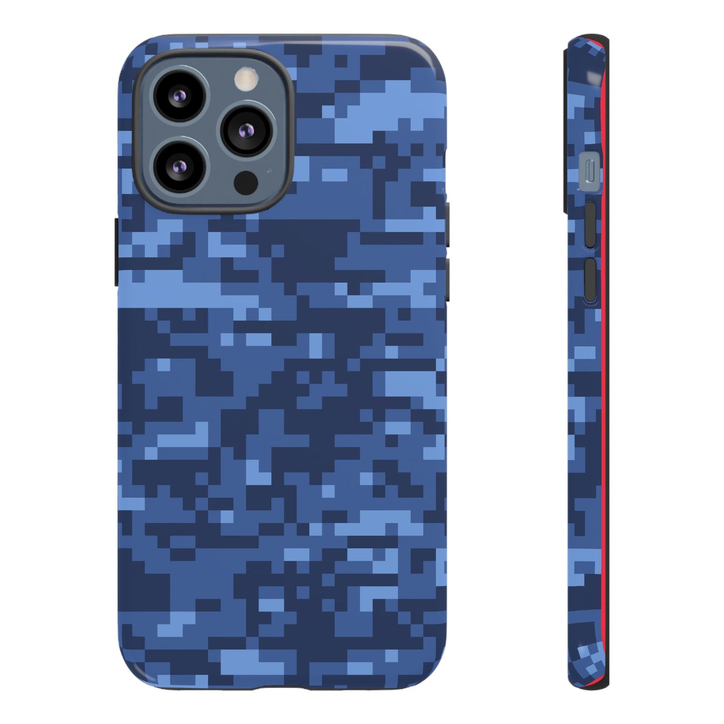Navy Pixel Camo Tough Phone Case