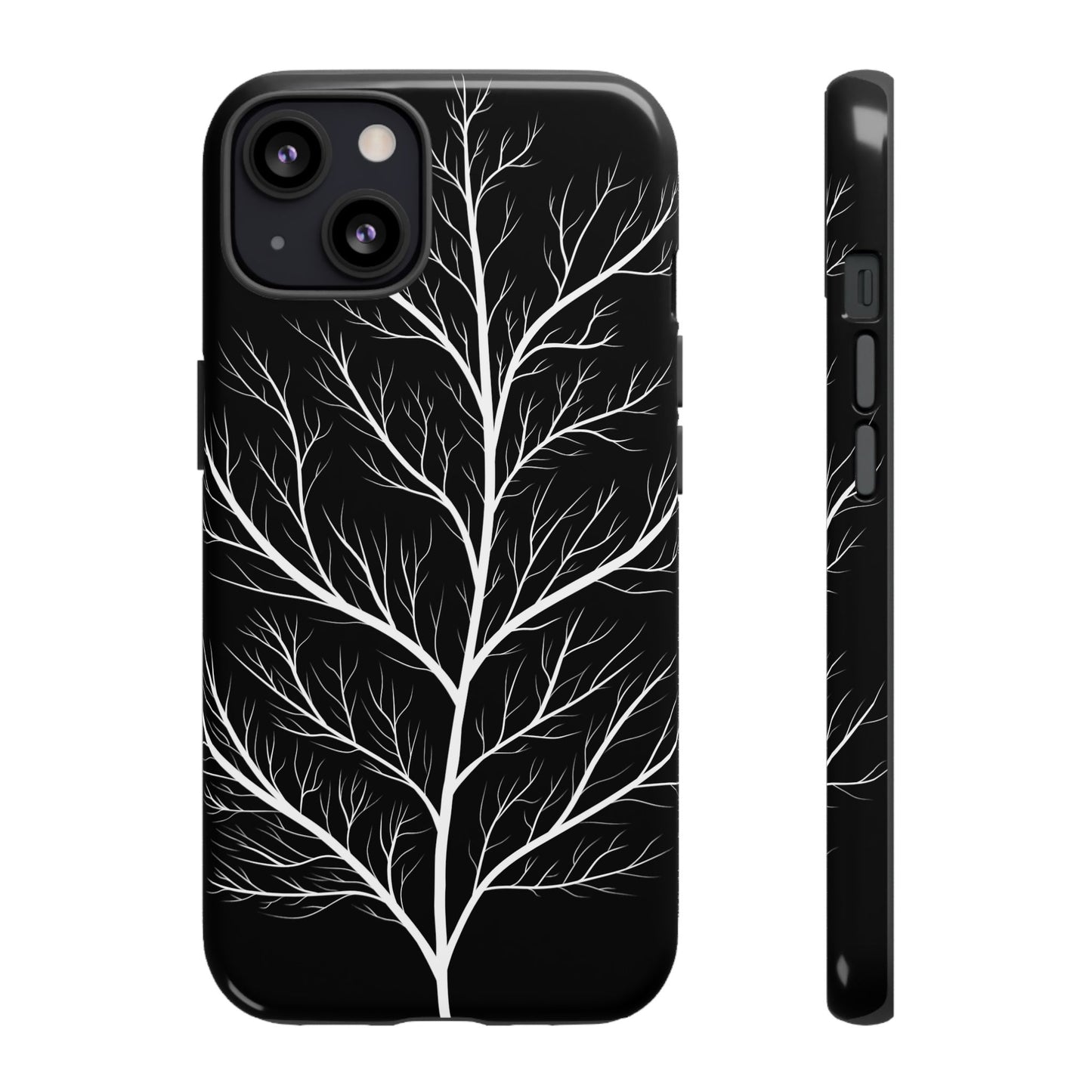 White Tree Silhouette Tough Phone Case