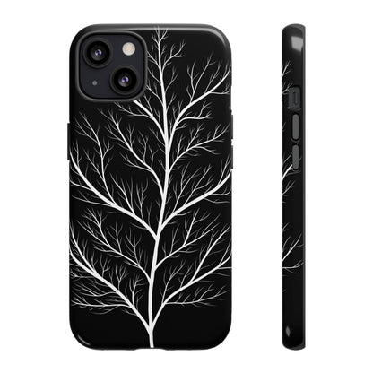 White Tree Silhouette Tough Phone Case