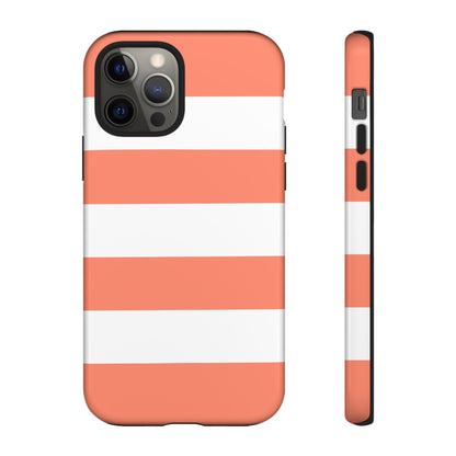 Coral Cabana Stripe Tough Phone Case
