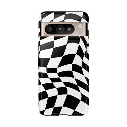 Warped Checker Tough Phone Case