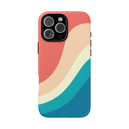 Retro Sunset Wave Tough Phone Case
