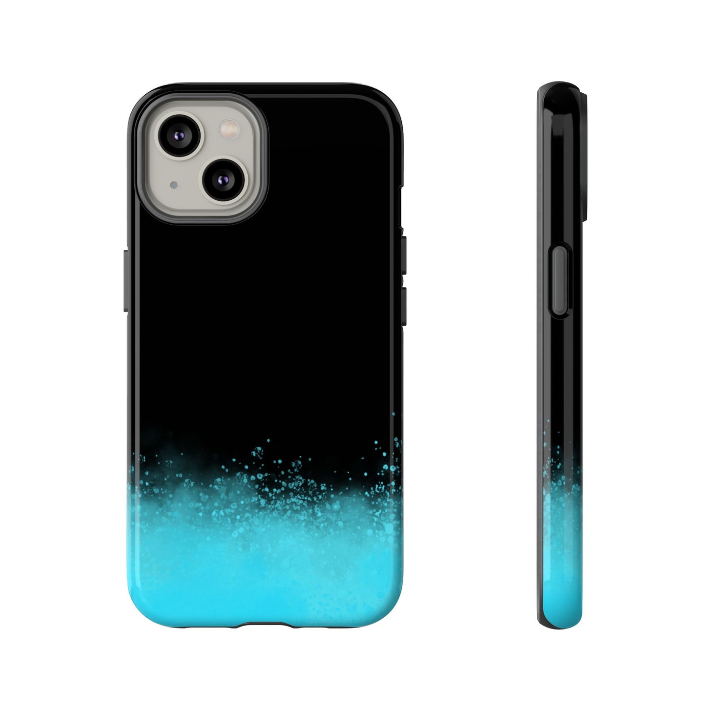 Black Aqua Splash Tough Phone Case