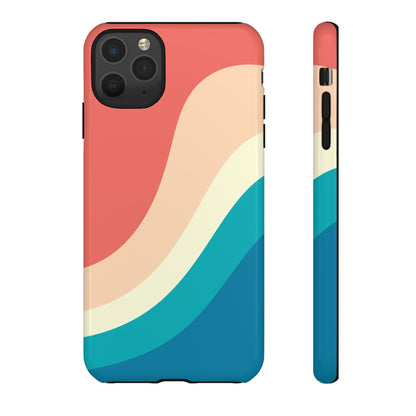 Retro Sunset Wave Tough Phone Case