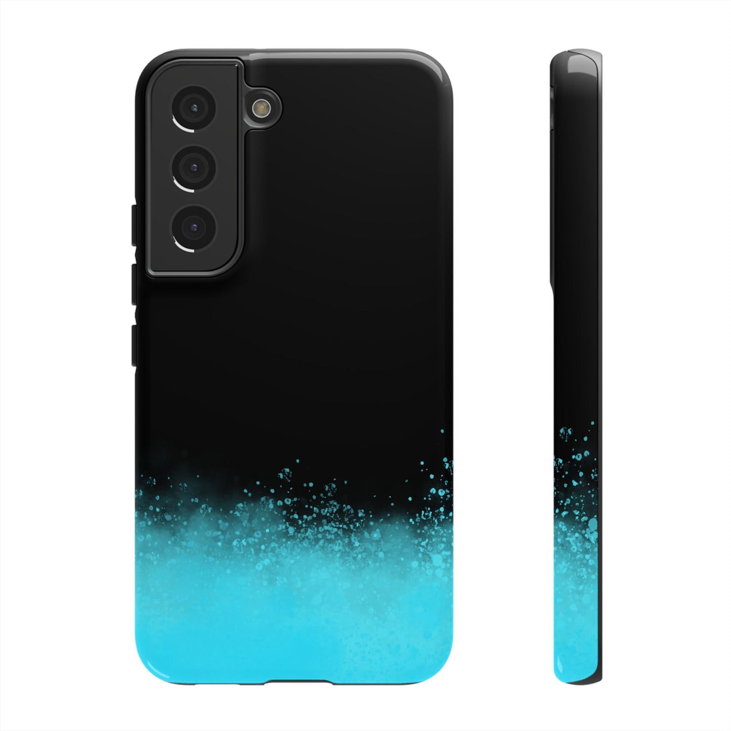 Black Aqua Splash Tough Phone Case