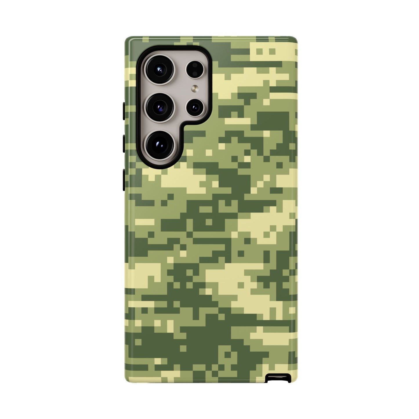Olive Pixel Camo Tough Phone Case