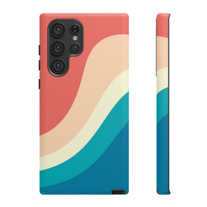 Retro Sunset Wave Tough Phone Case