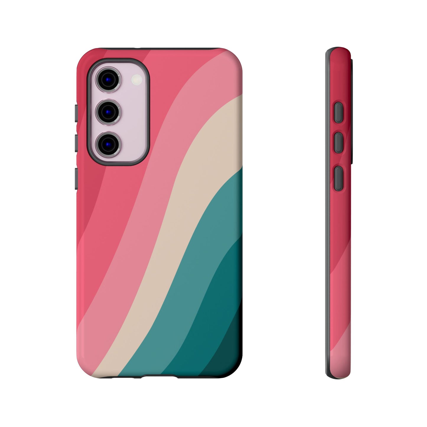 Blush Teal Wave Tough Phone Case