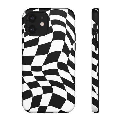 Warped Checker Tough Phone Case