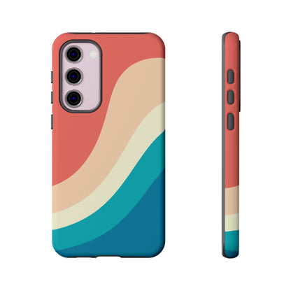 Retro Sunset Wave Tough Phone Case